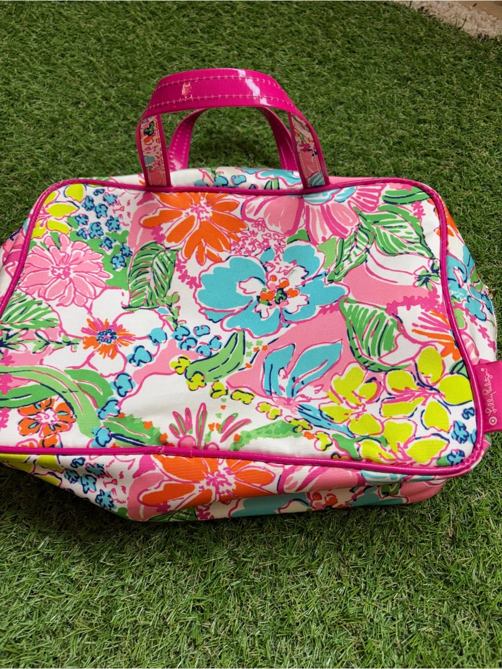 Lilly putlizer Floral Pink Multi Travel Tote Bag - Picture 2 of 8